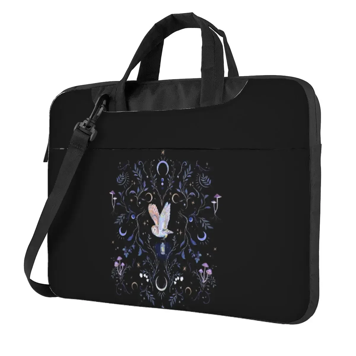 Owl Moonlight Crossbody Laptop Bag Case Computer Bag 13 14 15.6 Inch Notebook Pouch for Macbook Pro Lenovo