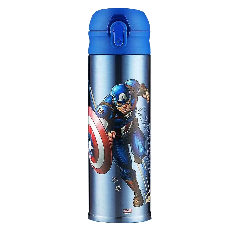 Disney Children's Thermos Water Cup Boy Kindergarten Straight Drinking Cup Water Bottle Vacuum Cup 480ML