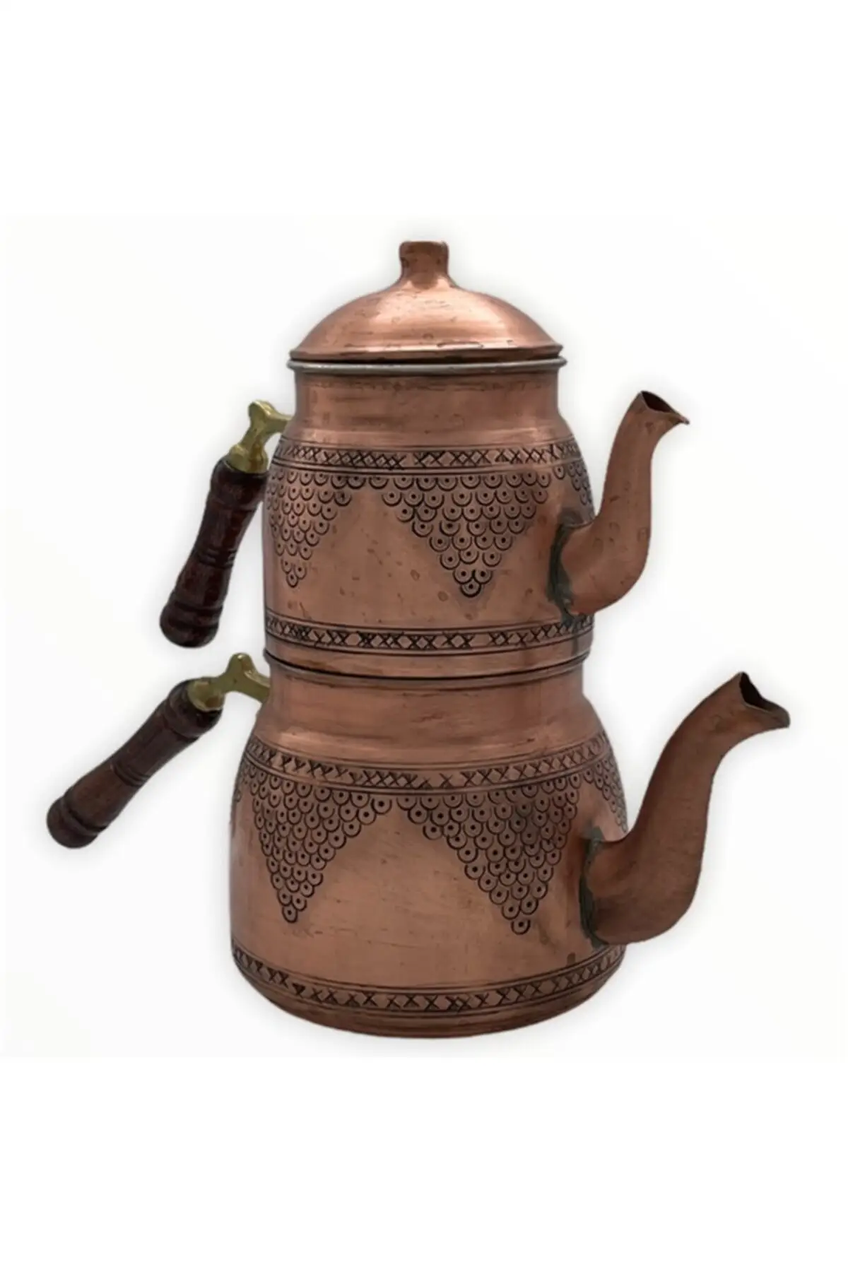 

DOLBOVI copper teapot staple processing grape pattern wooden handle Cooper Tea Pots Handmade