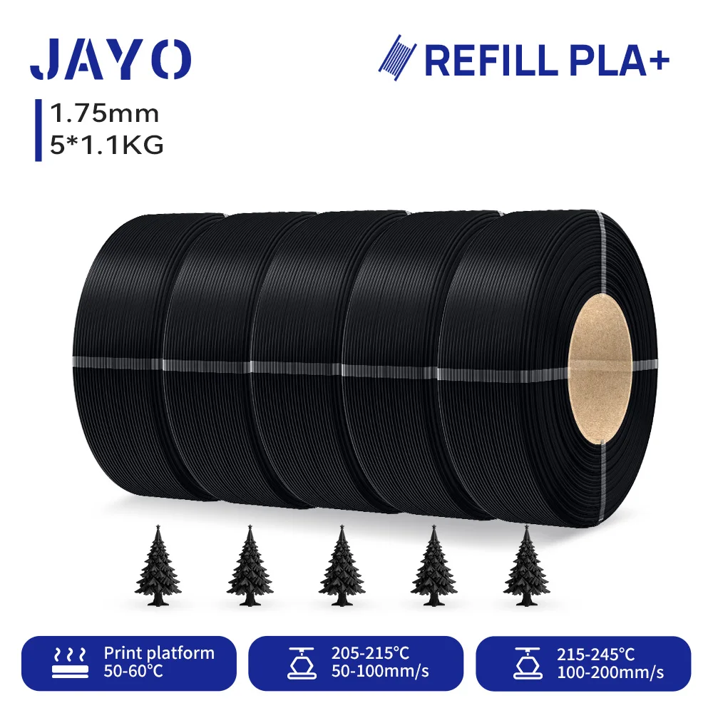 JAYO 5,5KG 3D PLA/PETG/PLA+ Drucker Nachfüll-Filament 1,75mm Ohne Spule 3D-Drucker Filament für 3D-Drucker & 3D-Stift Nachfüll-Filament