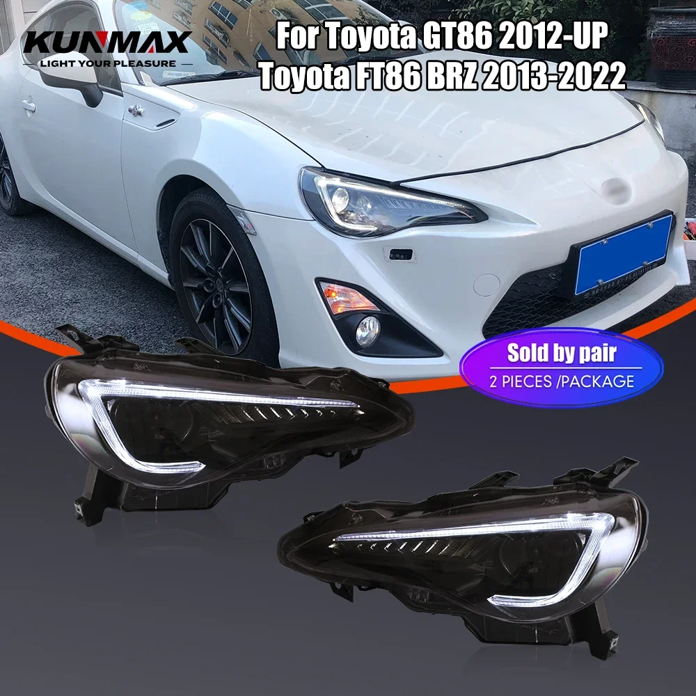 

2 шт. светодиодные автомобильные фары в сборе для Toyota GT86 SUBUA BRZ 2012-2022 передние фары DRL указатели поворота фары Plug and Play
