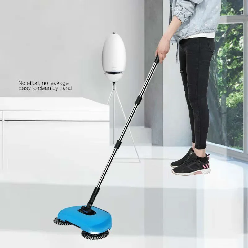 Hand Sweeping Machine Household Without Electricity 360 Degree Rotating Automatic Cleaning Push Sweeper Broom Dustpan mx9181037