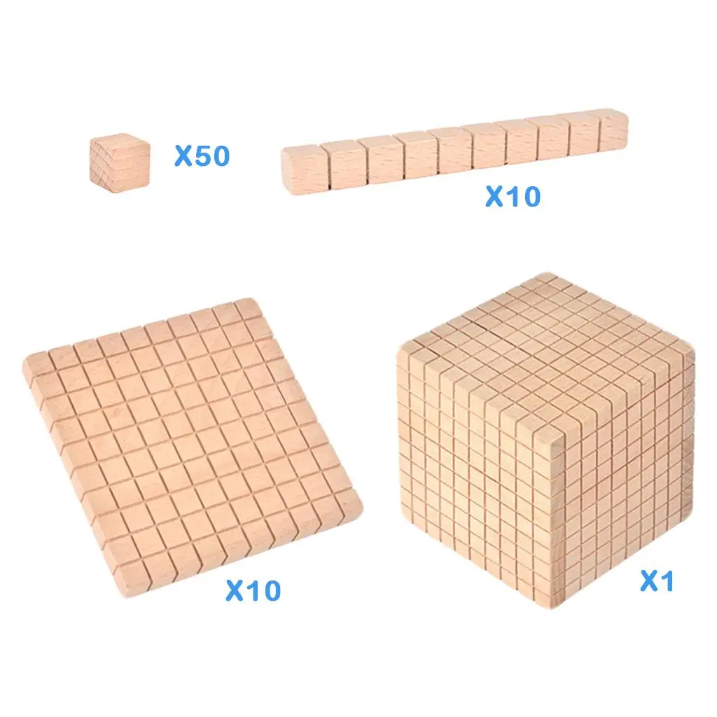 기본 몬테소리 DIY 10 클래스 블록 조작 수학 계산, 수학 게임, 조기 수학 교육 장난감