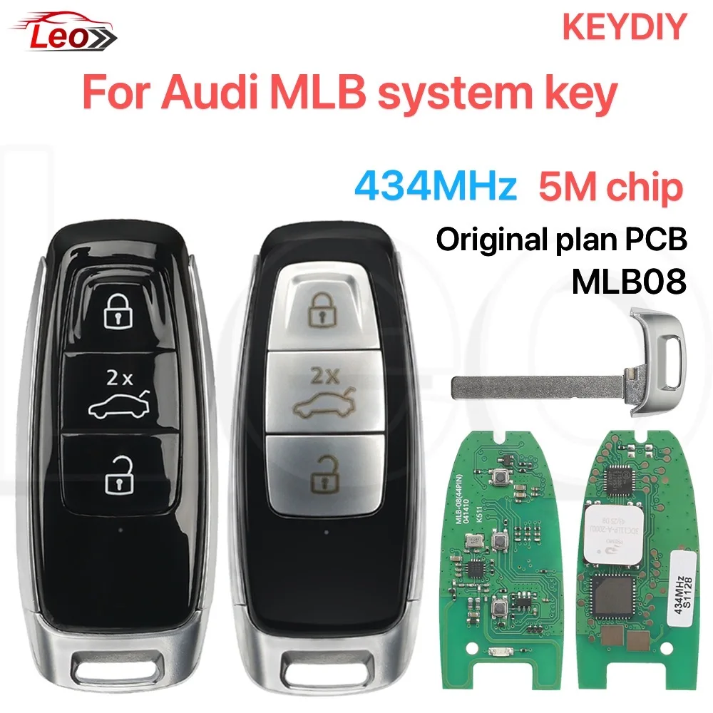 

Leo For Audi MLB A6 A7 A8 S RS(2018-2024) keyless go smart key 4N0959754EG/CL/EN/DP/CH/CQ/DR/BC 434MHz 5Mchip original lian PCB