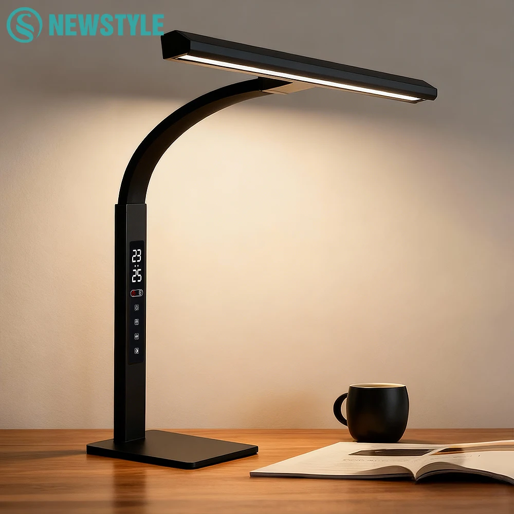 

Светодиодная настольная лампа для чтения полного спектра с металлическим основанием 360° ° Вращающаяся гибкая шея 1200LM с бесступенчатым затемнением для обучения детей