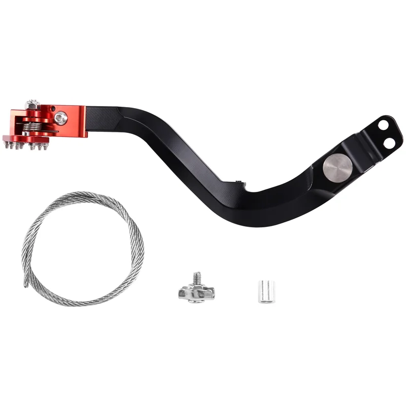 

Длина для Honda CRF250L/LS/Rally 2021-2024, кованый задний тормозной рычаг с ЧПУ, педаль тормоза с регулируемым ходом, черный с красным