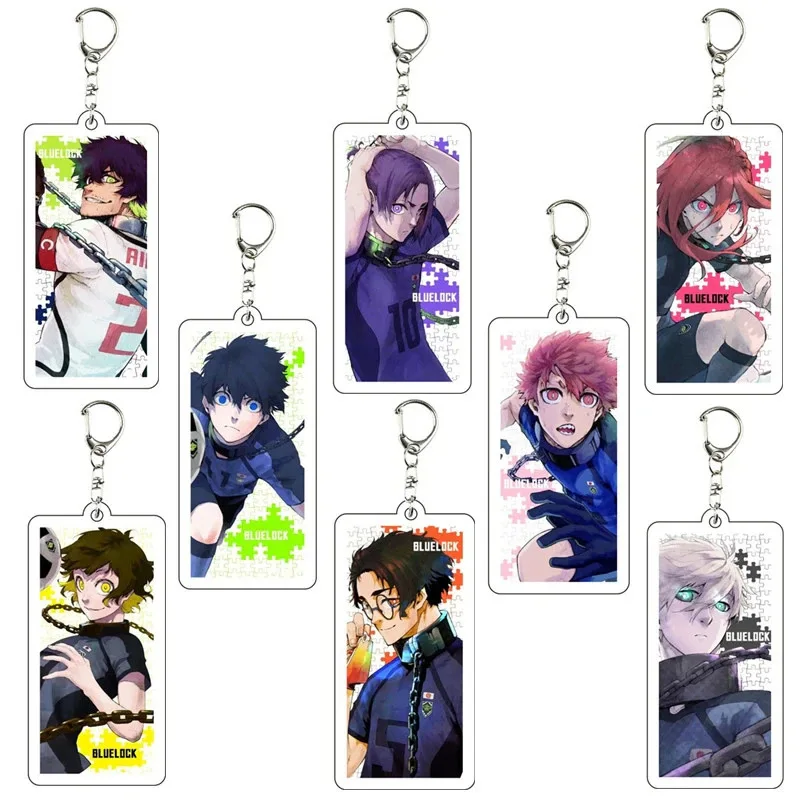 5.5cm Anime Peripheral Football Boys Nagi Seishiro Puzzle Double-sided Acrylic Keychain Isagi Yoichi Daily Wear Backpack Pendant