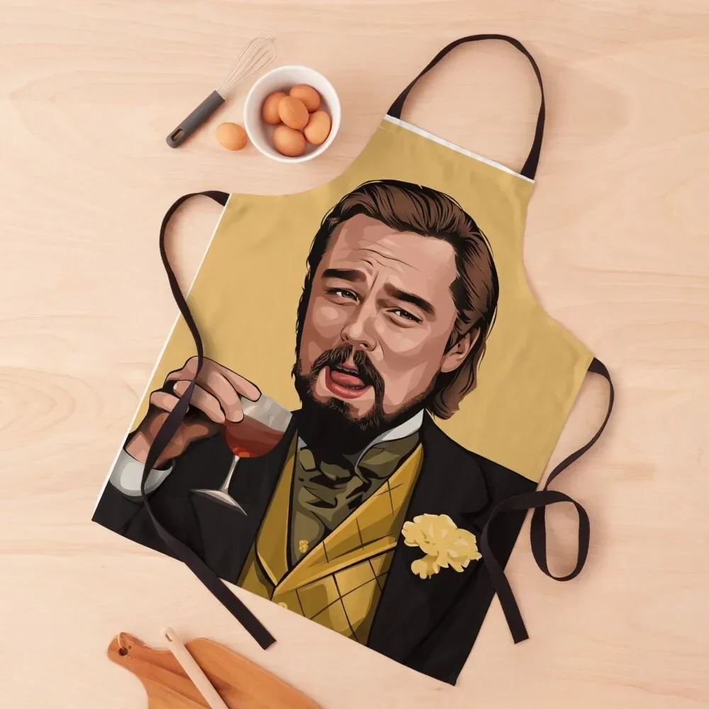 Laughing Leo | Iconic Meme From Django Unchained Apron Woman Kitchens Professional Barber Apron