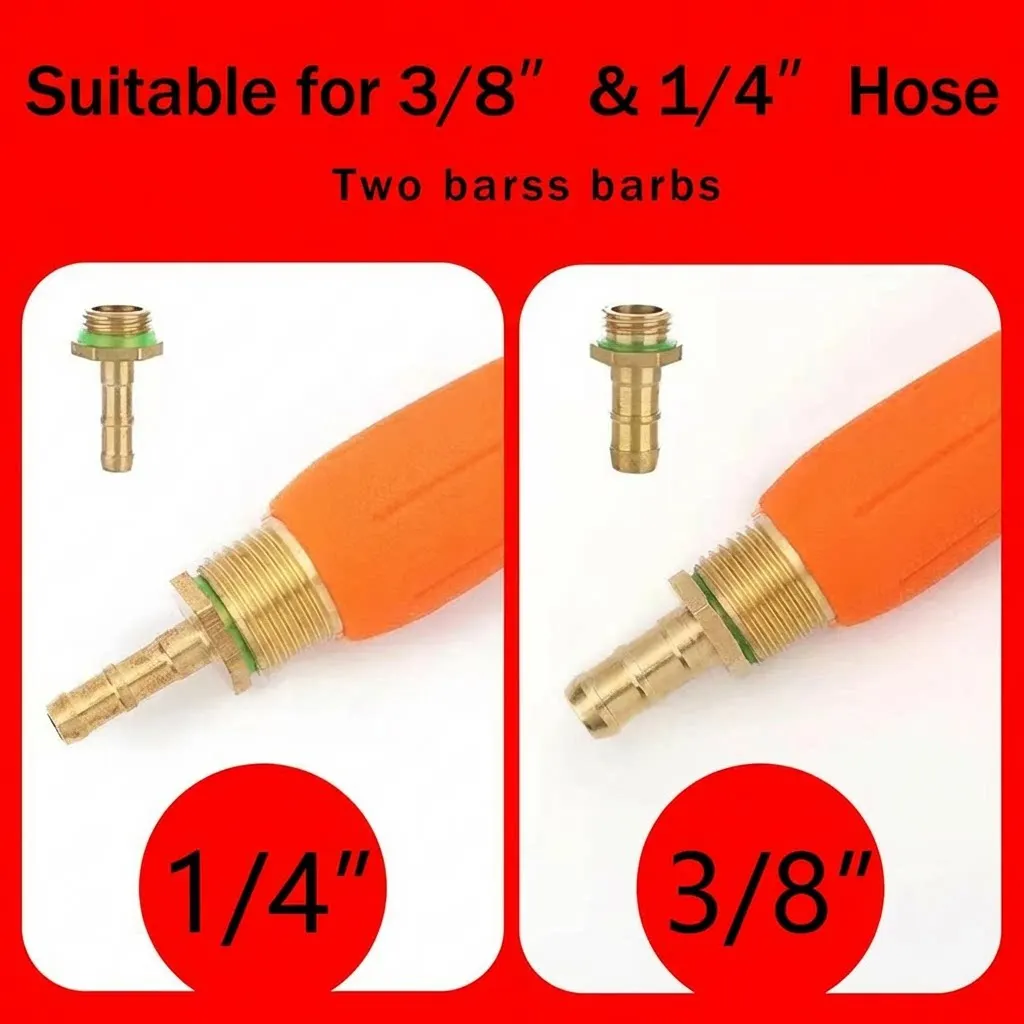 29 Inch Full Metal Spray Bar for Outdoor Plants with SS Extension Tube and Brass Barb Fittings 3/8 inch 1/4 inch Lawn Tool
