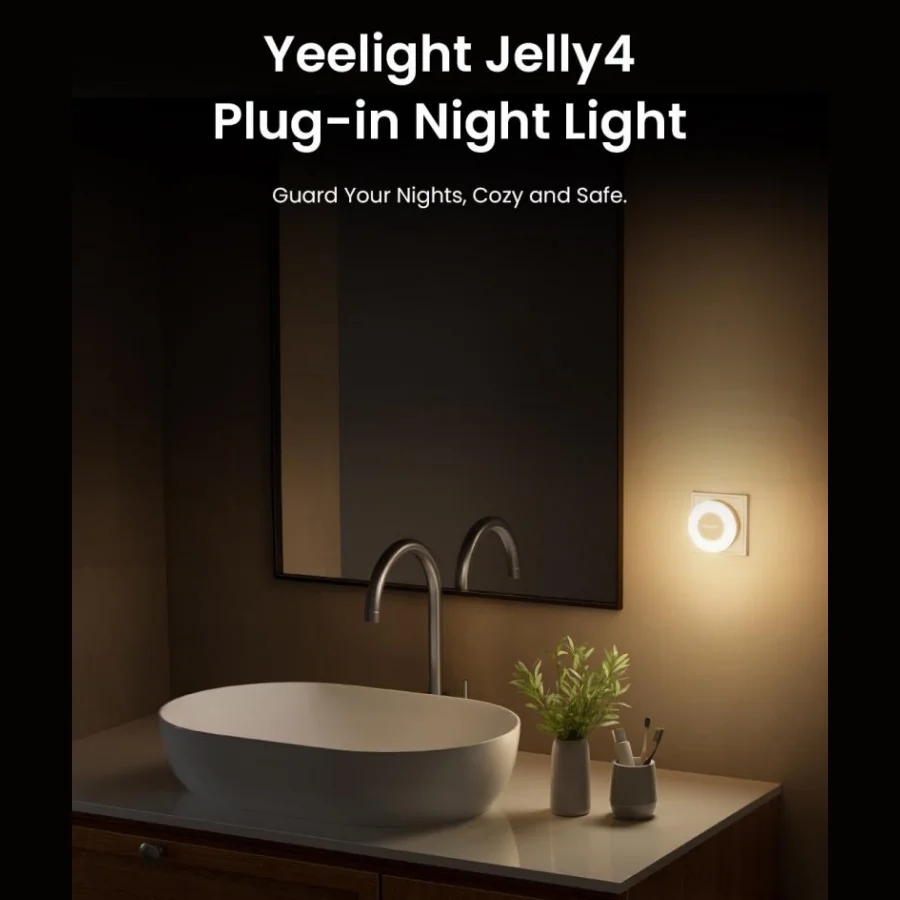 Yeelight Plug-in Light Sensor Night Light Mini Night Light 2700K Warm Color Soft Light Eye Protection 0.25W Energy Saving