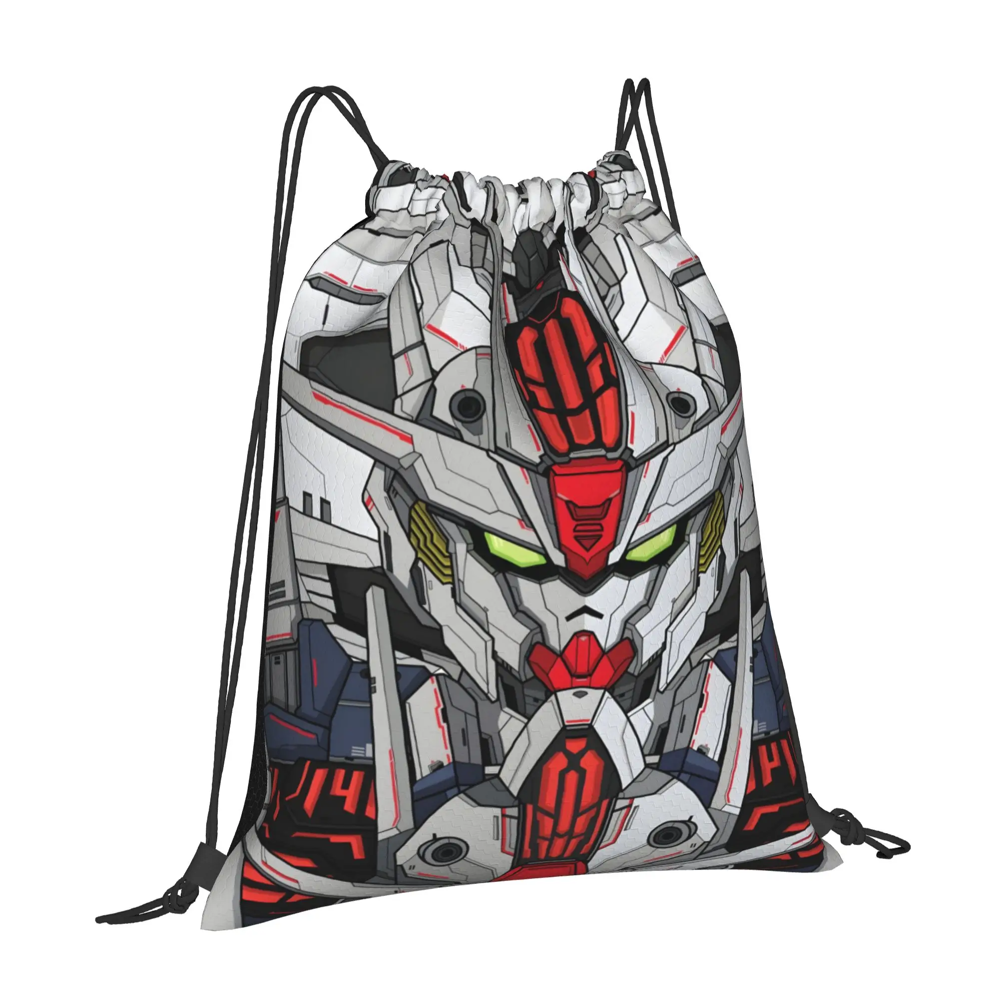 1 pc Aerial Gundam the Witch from Mercury Anime  Drawstring Bags Travel Storage Backpack School Shoe Bag