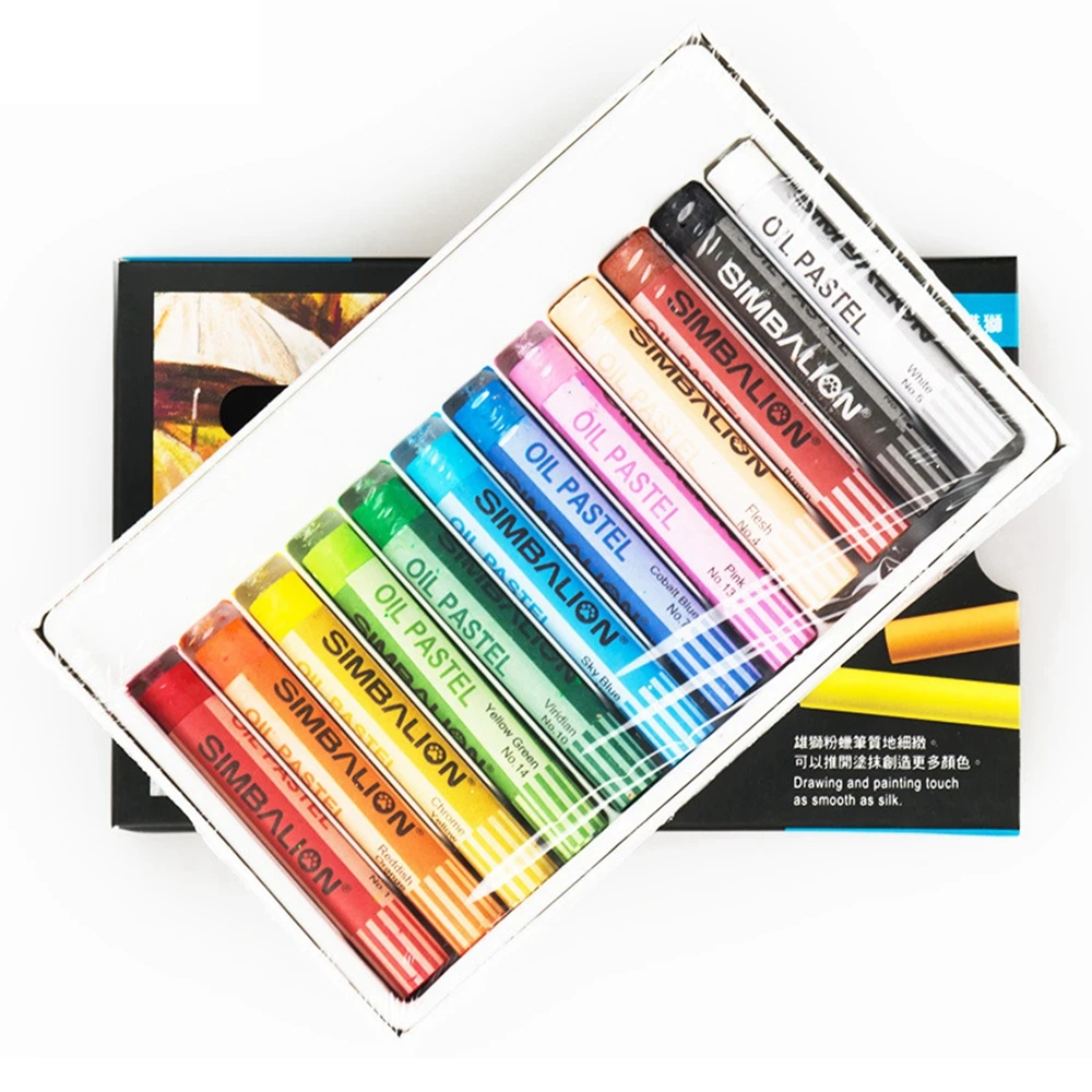 

Round Assorted Colors Birthday Gift Kids Students Beginners Painting Oil Pastel Stick Oil Pastels Set Crayons Art Supplies