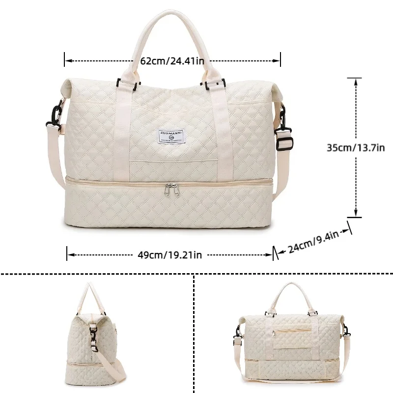 Large Capacity Travel Duffels Bag Weekender Overnight Bag Gym Tote Bags for Suitable for Travel Camping Storage Fitness Yoga view 6