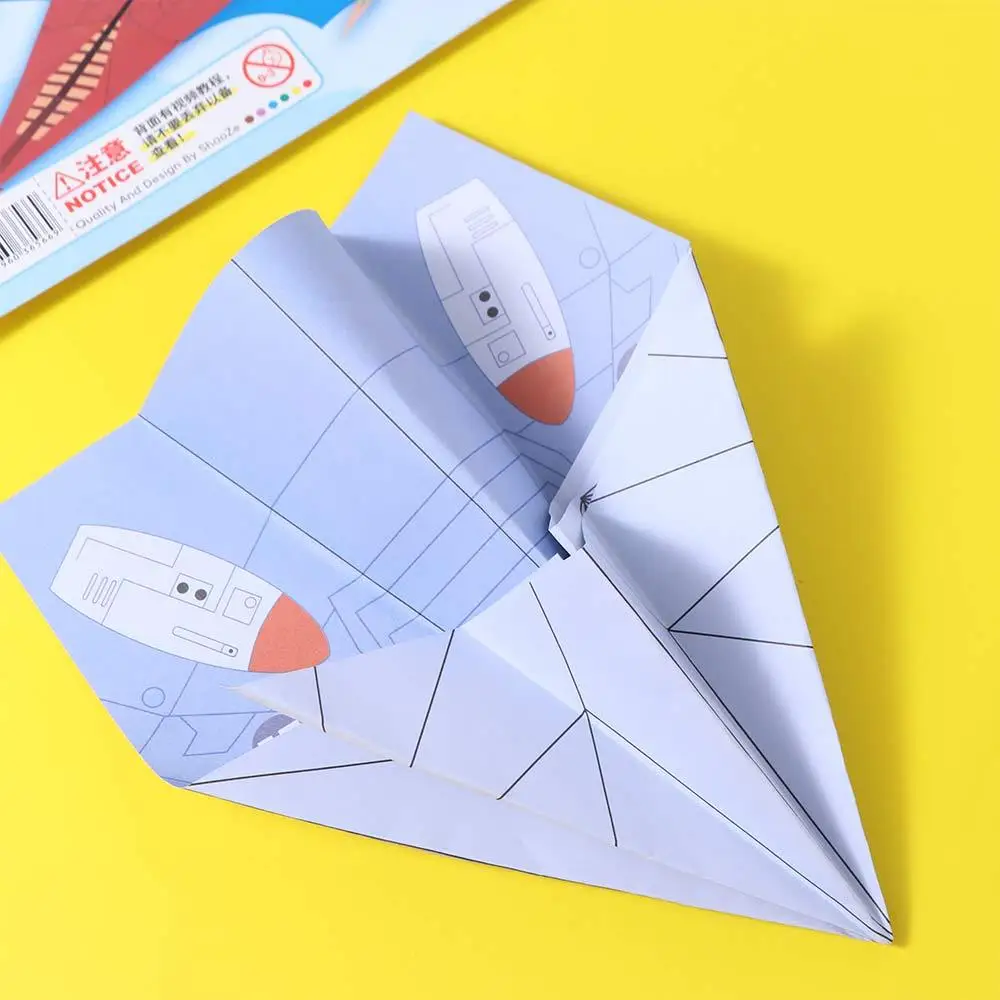 Ensemble de papier coloré fait à la main, avion pliant d'apprentissage artistique, ensemble Origami Montessori 3D, avion en papier polyvalent