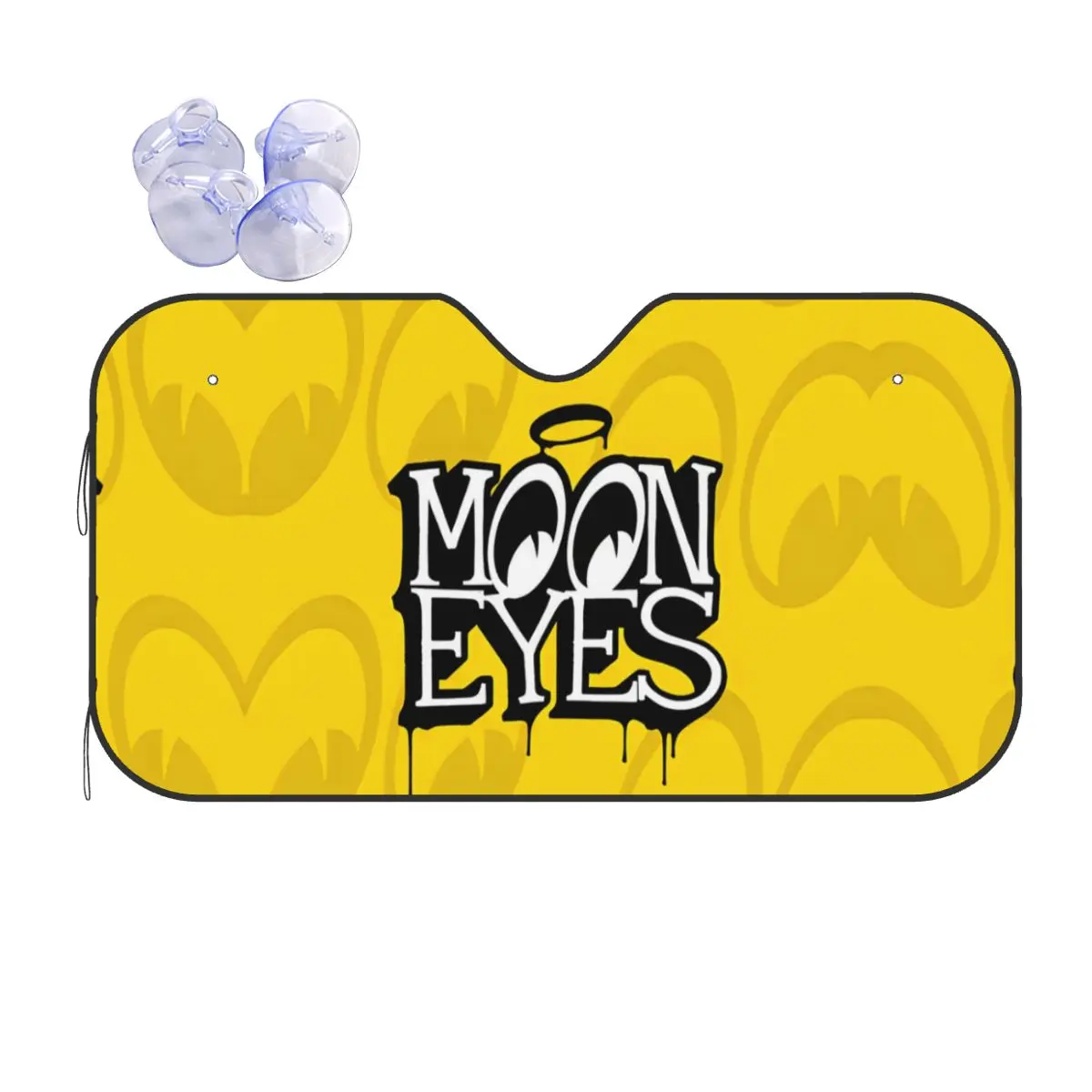 

Mooneyes солнцезащитный козырек на лобовое стекло JDM Moon Eyes, козырек на переднее окно автомобиля 76x140 см, аксессуары для окон автомобиля, чехлы