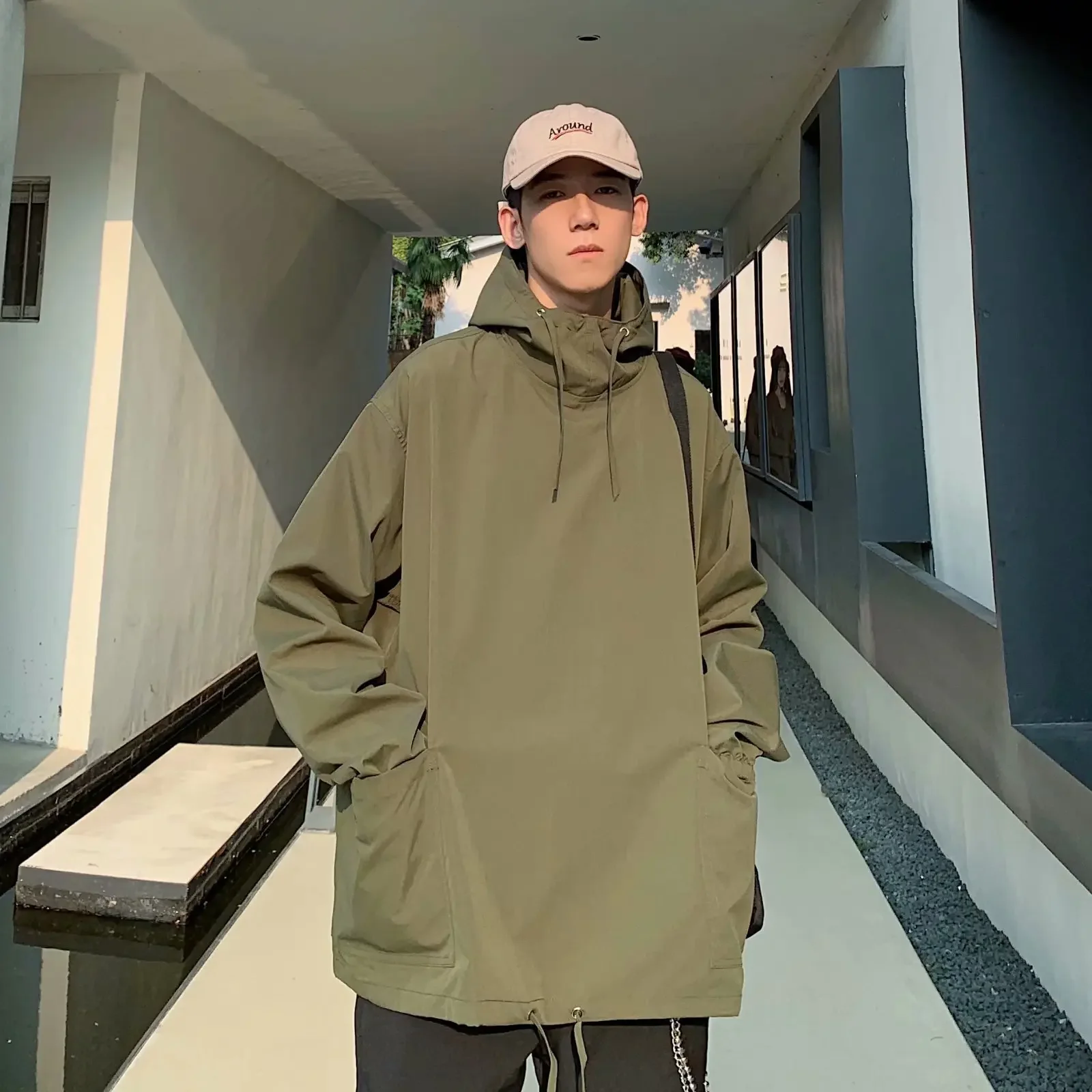 

Men's New Outdoor Functional American Punch Jacket Spring and Autumn New High Street Fashion Tide Hooded Jacket Worker Homewear
