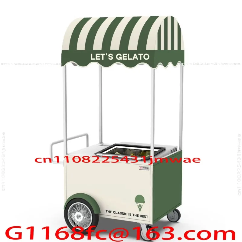 Outdoor Float Movable Trolley Food Cart Commercial Activities Milk Tea Display