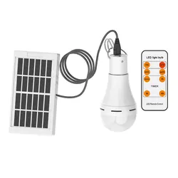 9/7W Solar Powered Bulb Lamp Waterproof Solar Light For Outdoor Remote Control USB Charging Lights Garden Camping Tent Lighting