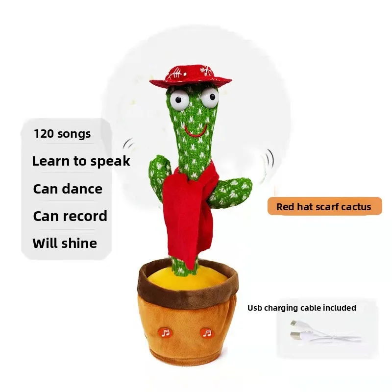Sand Sculpture Internet celebrity Swing Twist Dancing Cactus Toy Doll Learn to Talk Children Baby Doll - view 4