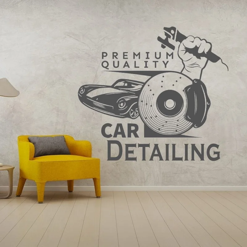 Car Repair Vinyl Wall Stickers Car Repair Tools Garage Auto Repair Shop Auto Sales Shop Rent Car Shop Art Deco Decals Wallpaper6