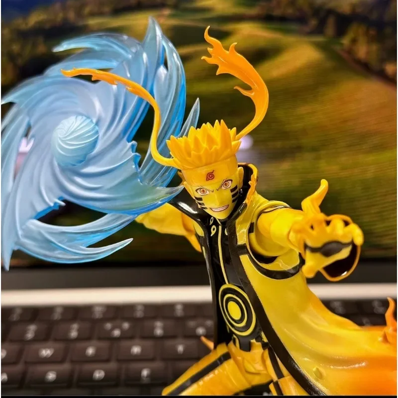 Оригинальный SHF НАРУТО Узумаки Наруто Курама Режим ссылки Мужество Сила, которая связывает Аниме Фигурки Игрушки Куклы Подарки В наличии