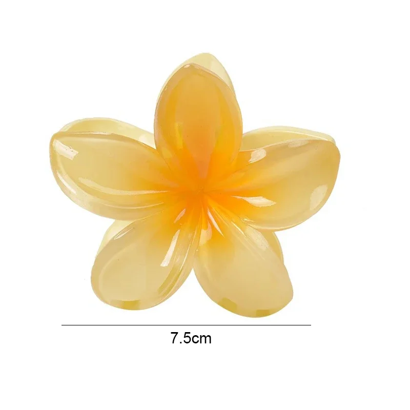 2025 neue hawaiianische Farbverlaufs-Haarspangen für Damen, Blumen-Haarklammern, Hai-Haarnadeln, Urlaub, Strand-Stil, Haarnadeln, Haar-Accessoires – Detail 2
