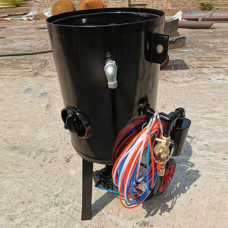 External Wall Derusting Wet Water Type or Dry Type Sand Blaster Pot/Sandblasting Cleaning Equipment Sand Blasting Machine Sale
