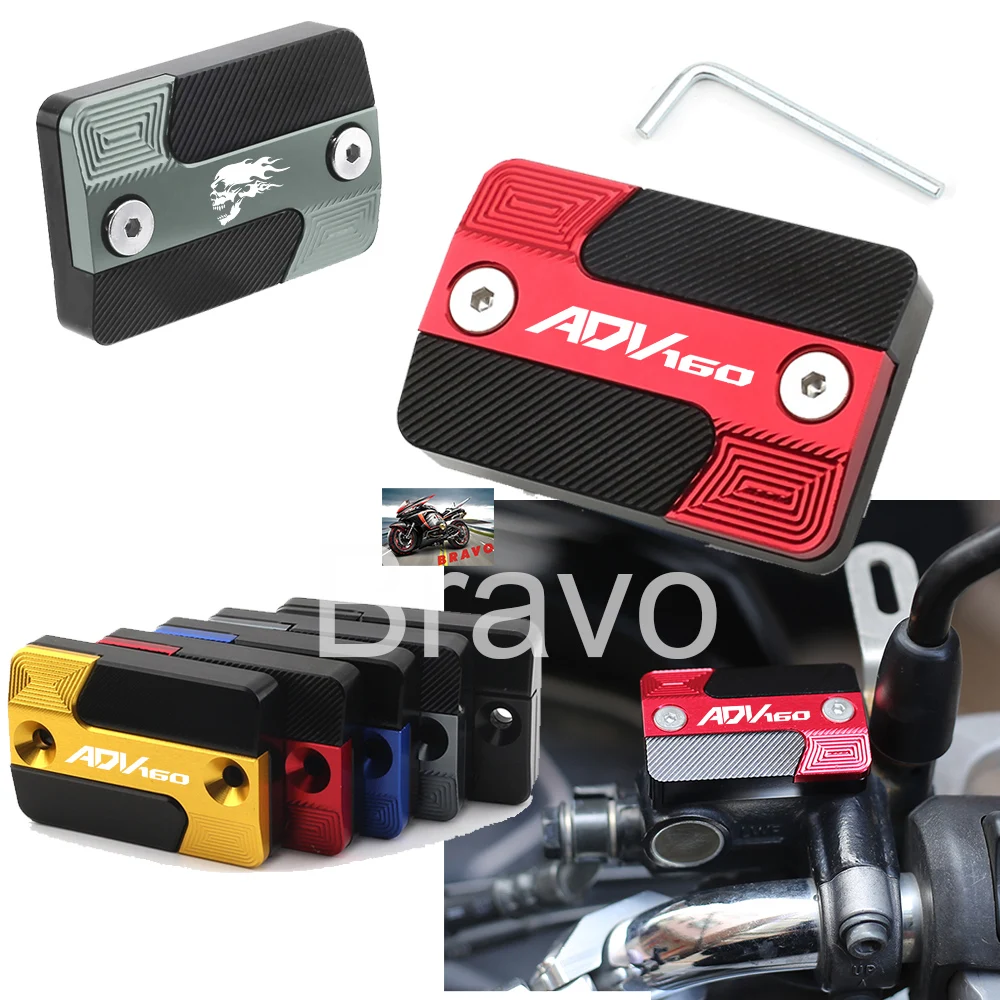 

5 Colors For HONDA ADV160 ADV 160 ADV Front Brake Fluid Cylinder Reservoir Cover Cap Motorcycle Accessories Oil Tank Caps