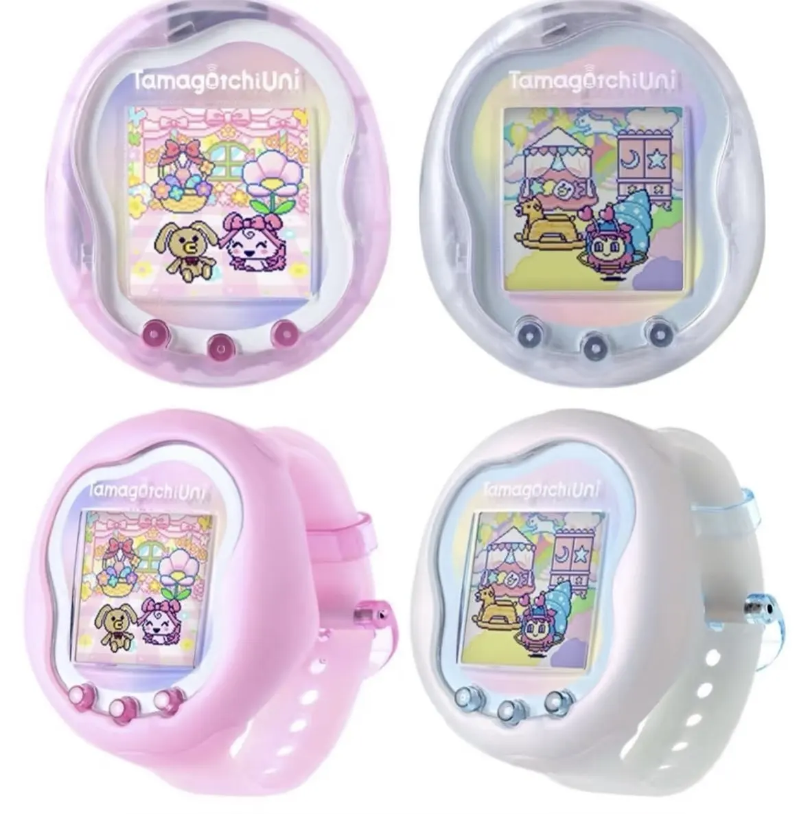 신제품 오리지널 반다이 에스더 버니 타마고치 와이파이 유니 전자 애완동물 기계 시계 한정판 신색상 게임 장난감 선물