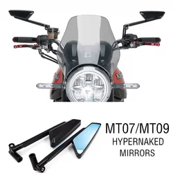 For Yamaha MT07 MT09 Adjustable Hypernaked Mirrors MT 07 MT 09 Accessories Rearview Mirrors Hypernaked Mirrors Adjustable Mirror