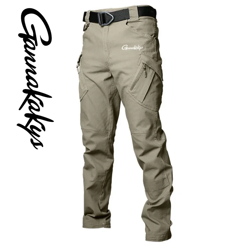 2024 Men\'s Fishing Pants, Windproof Hiking, Multi Pocket Workwear Pants, Outdoor Tactical Wear Resistant Pants