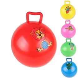 25CM palla da salto in PVC per bambini giocattoli sportivi che afferrano integrazione sensoriale formazione cartone animato manico gonfiabile giocattoli che rimbalzano cavallo