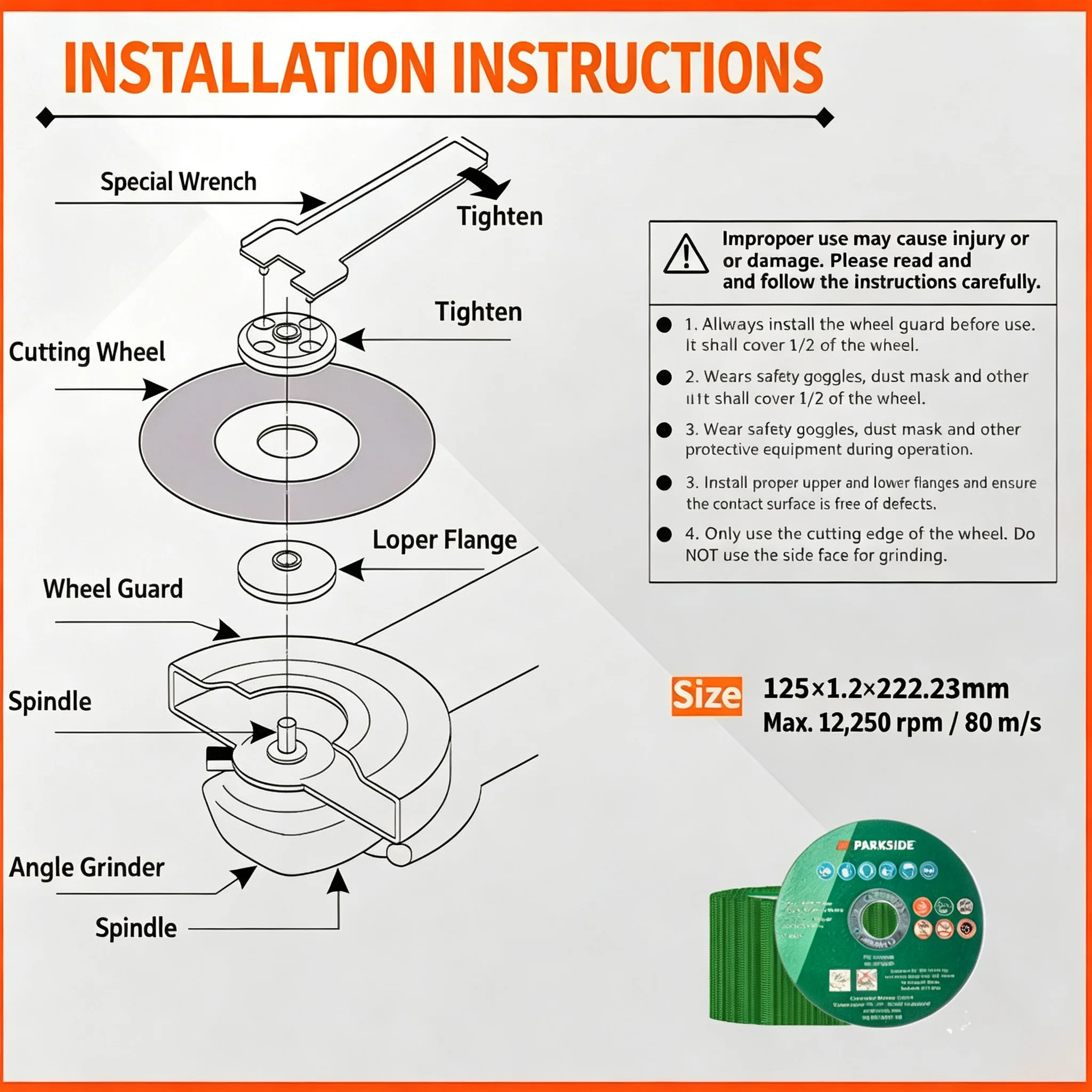 แผ่นตัดโลหะบาง 125 x 1.2 มม. ล - Angle Grinder Flap Disc Set บทวิจารณ์และราคา
