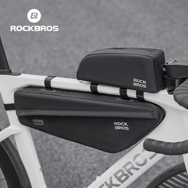 ROCKBROS Bicycle Bag Rainproof Cycling Top Tube Frame Bag Reflective Large Capacity MTB Road Bike  Pannier Bag Wear-resistant