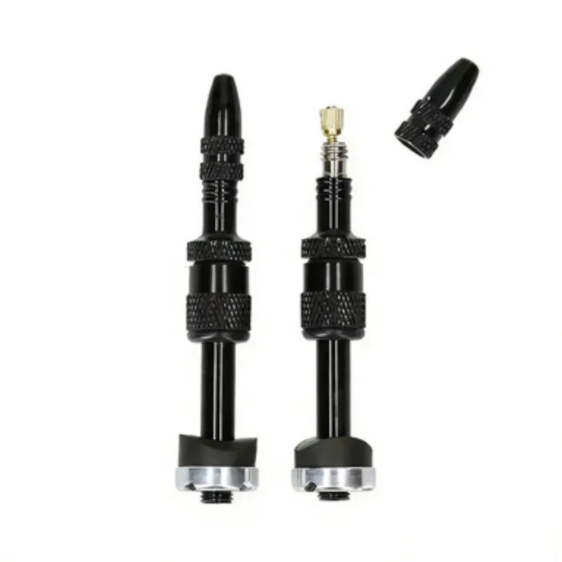 MK2 Presta Tubeless Valves with Integrated Spoke Key & Valve Core Removal Caps, for Road Gravel Bike Tyre Insert