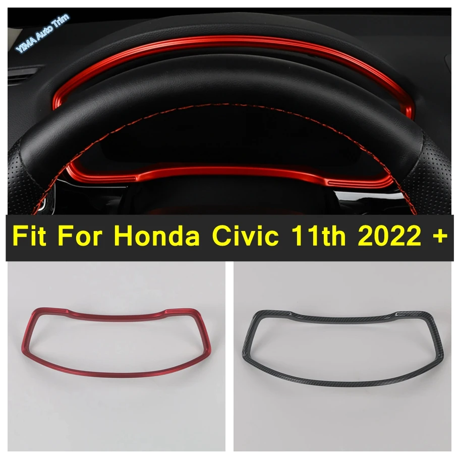 

ABS Auto Dashboard Display Screen Decor Frame Cover Trim For Honda Civic 11th 2022 2023 2024 Car Interior Refit kit Accessories