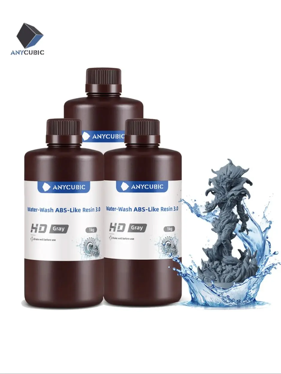 ANYCUBIC 3KG ABS-achtige hars 3.0 waterwasbare UV 405nm fotopolymeerhars 3D-hars hoge precisie voor LCD 3D-printer - afbeelding 2