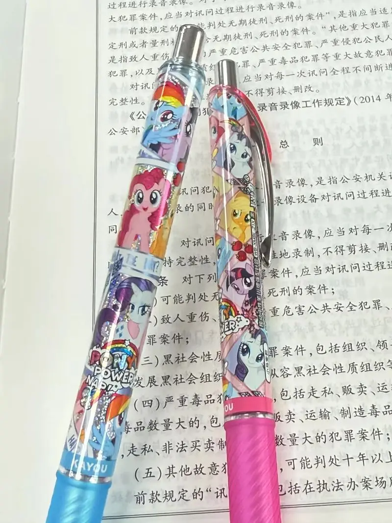 Official Genuine Kayoumy Little Pony Black Neutral Pen Friendship Pen Jiqi Fantasy Edition Press Sign Water Pen Learning Supplie
