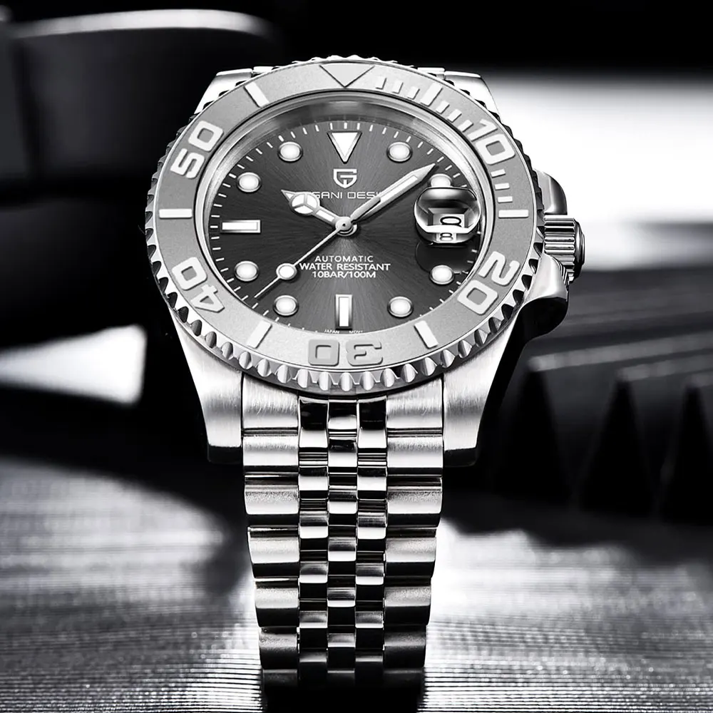 

Новые 1651 PAGANI DESIGN мужские часы с керамическим безелем 40 мм механические часы с сапфировым стеклом из нержавеющей стали водонепроницаемые автоматические часы