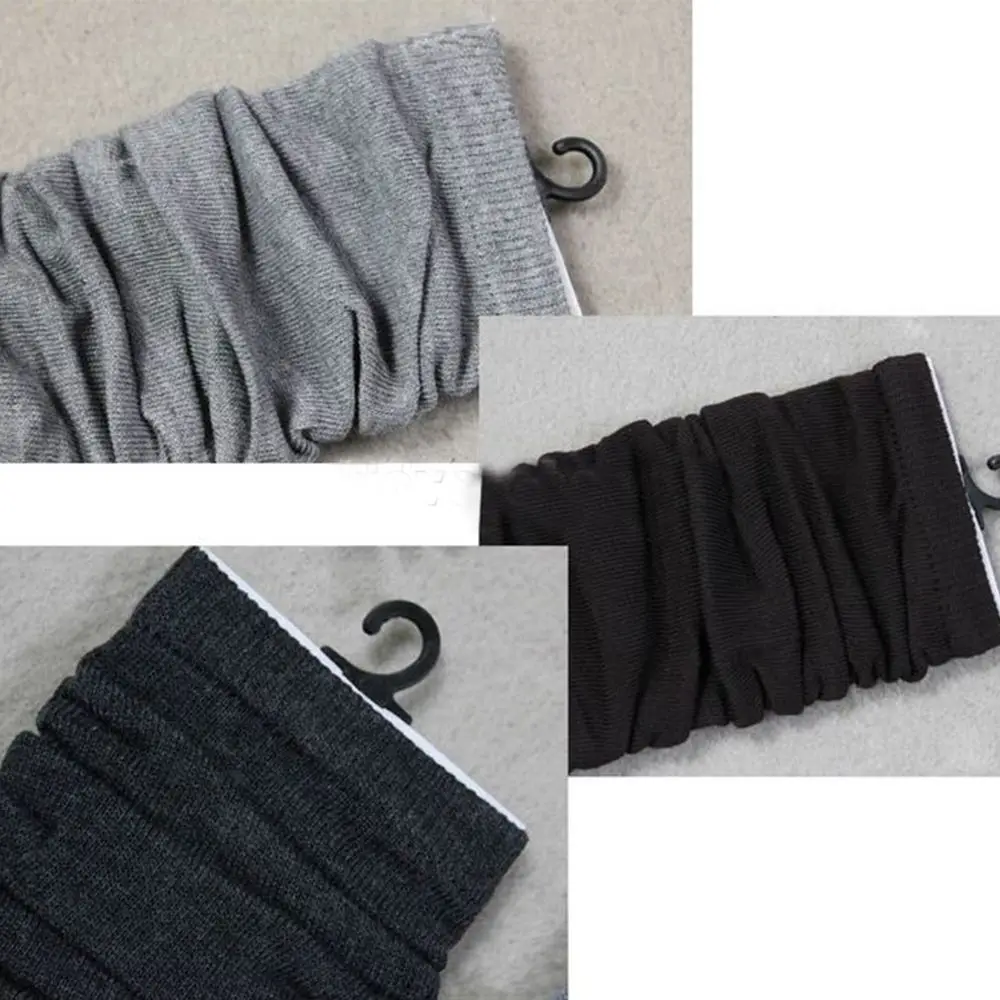 Hand Knit Black Winter Warm Unisex Mittens Warmers Trendy Arm Long Gloves Fingerless