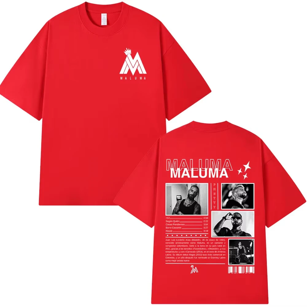 Rapper MALUMA Album Graphic T Shirt Men's Hip Hop Fashion Retro Short Sleeve T-shirt  Oversized Tee Shirt Streetwear