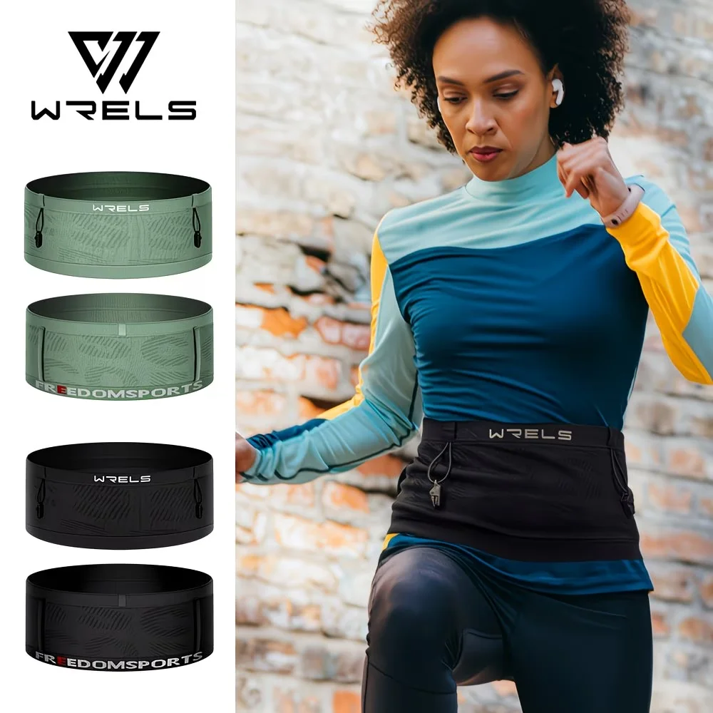WRELS Invisible Waist Bag Lightweight Breathable Elastic Running Phone Bag Portable Elastic Run Cycling Bag Foldable Waist Bag