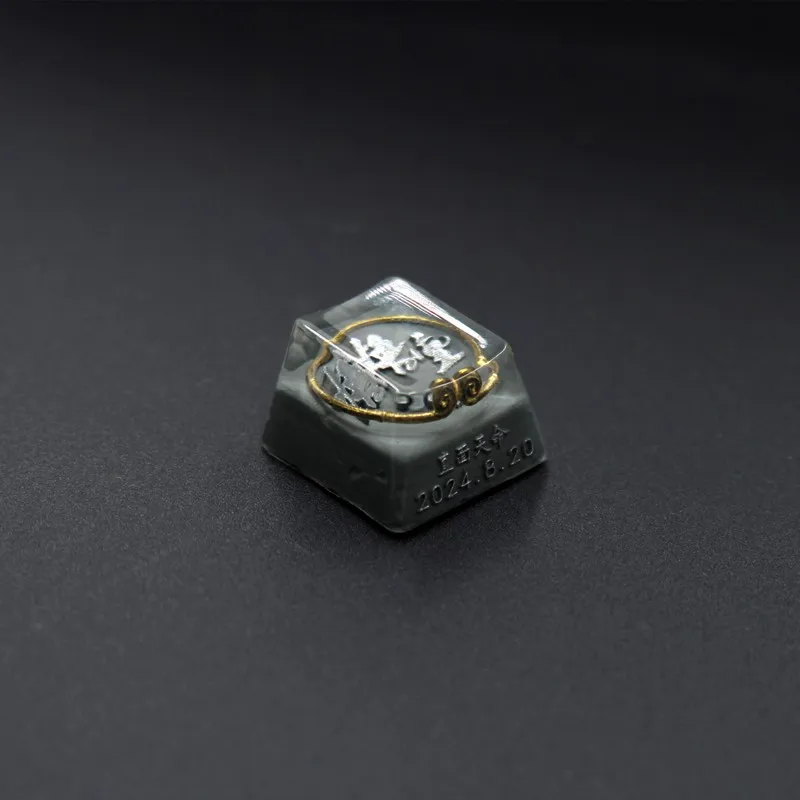 Keycap Resin panas cetakan 3d buatan tangan kustom Keycap transparan Keycap pilihan untuk bermain hitam mitos Wukong