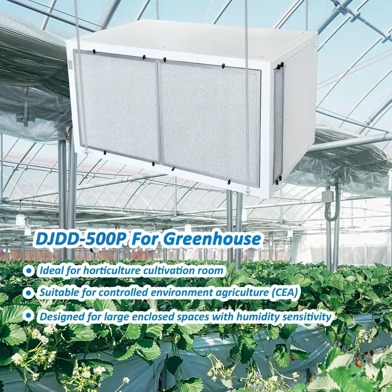 500 Pints/D Condensing Energy Saving Ceiling Mounted Industrial Hemp Greenhouse Dehumidifier for Agriculture Grow Tent Room