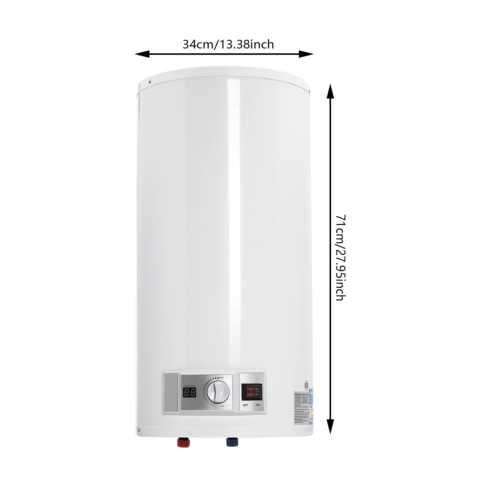 50L/13.21 Gal Electric Water Heater Machine 2000W Over-temperature Automatic Heat Preservation Anti-dry Burn Protection