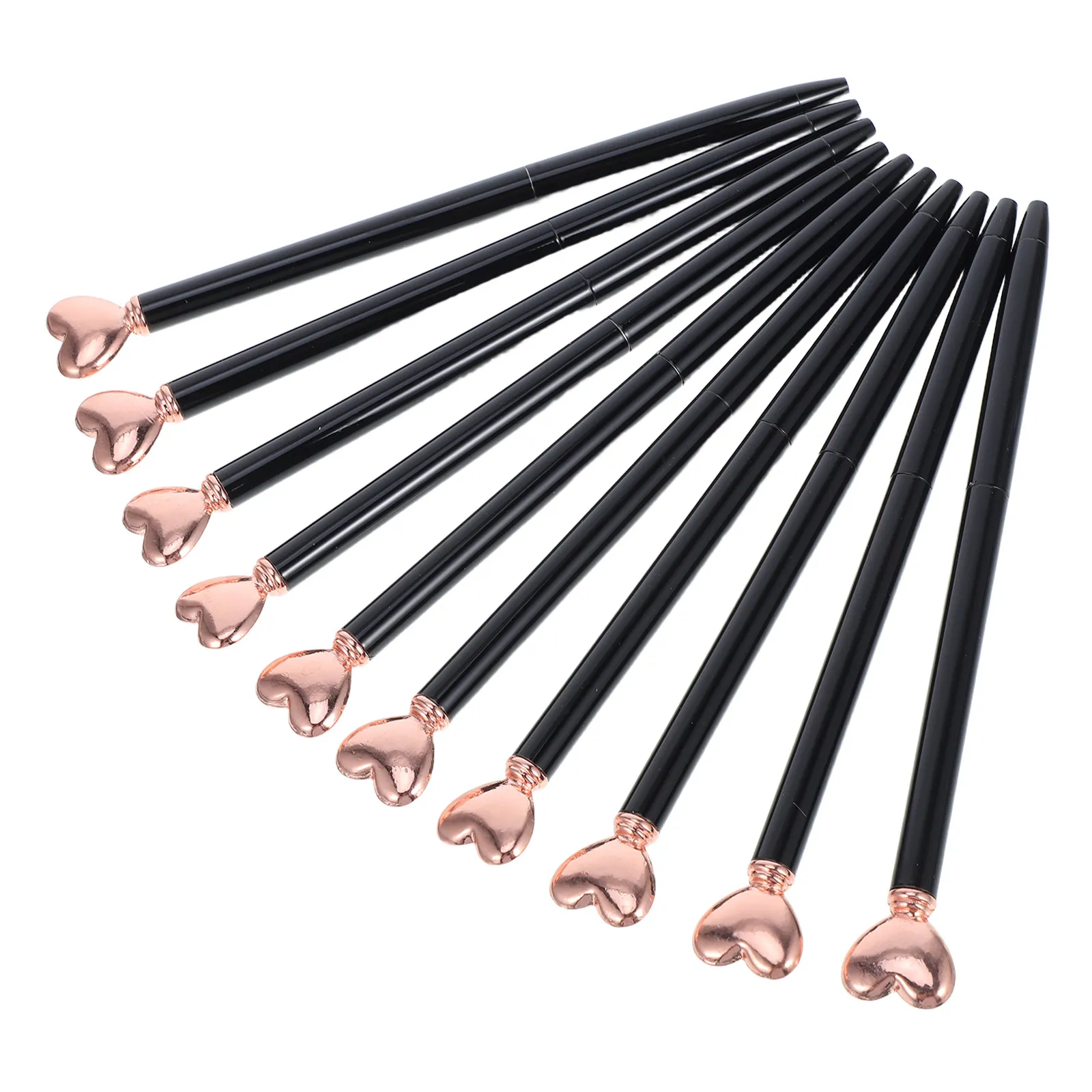 

10Pcs Heart Shaped Metal Ballpoint Pens Refillable Smooth Ink Retractable Valentine Party Favor Cute Decorative Pen for Women