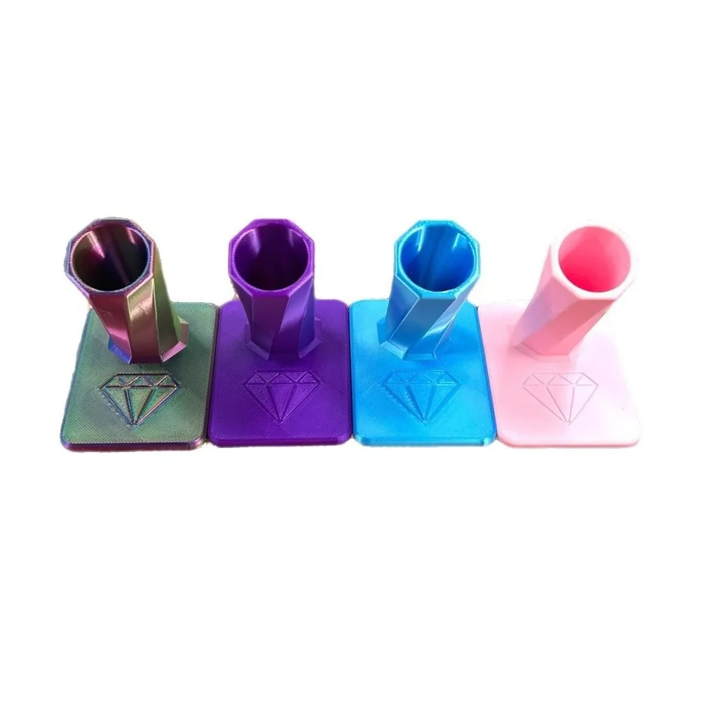 3D Printed PLA Diamond Painting Pen Holder Stable Square Base Angled Pen Slot Painting Stylus Stand Diamond Pattern