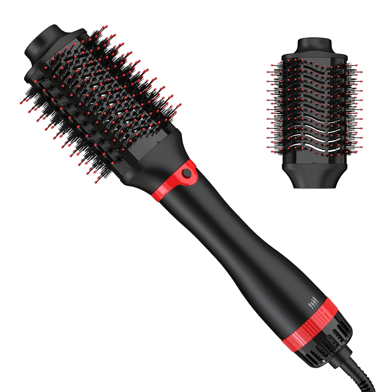 

Professional Ionic 2-in-1 Hair Dryer Hot Air Brush 2.9/2.2-inch Comb Heads 1200W High Power 3 Heating Temperature 2 Speed