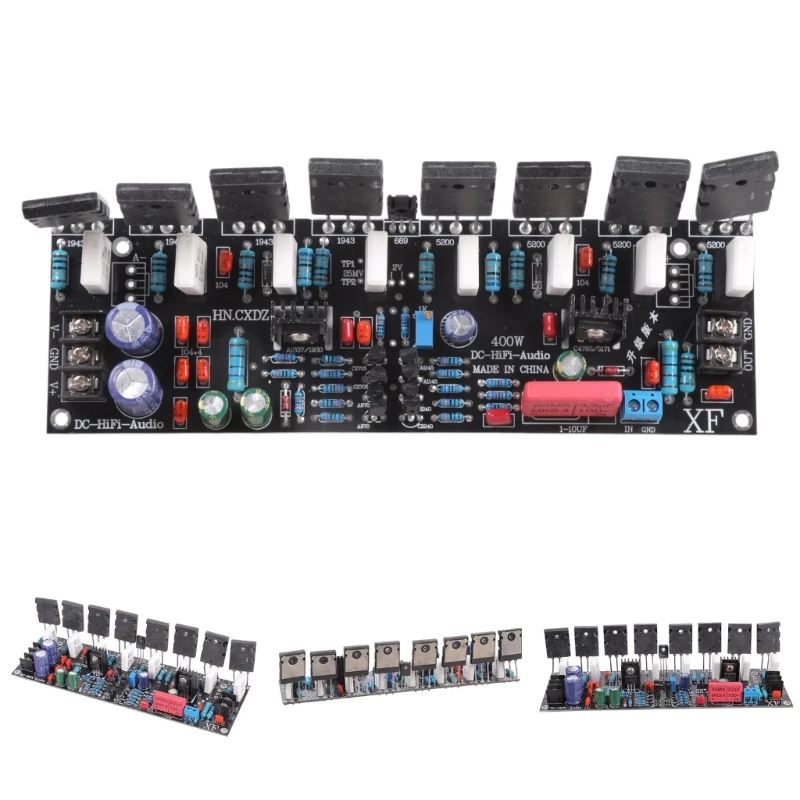 Professional Mono 400W Power Amplifier Electric Amplifiers Double Differential Circuit Design Wide 20V 90V Input Ranges