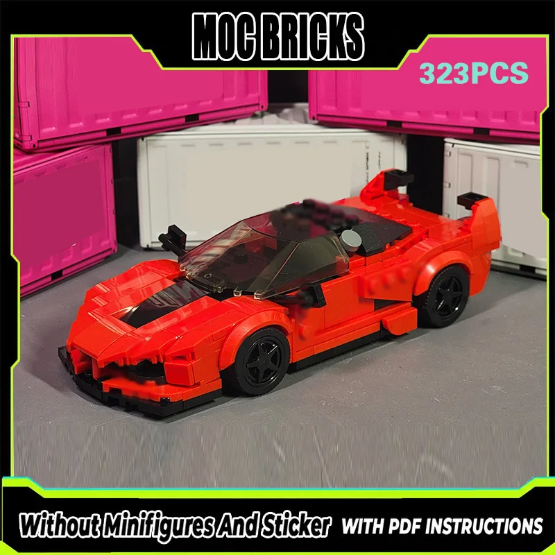 

Модель гоночного автомобиля Speed Racing Car MOC, конструктор FXXK Track Version, модульная технология, подарки, праздничный набор для сборки, детские игрушки